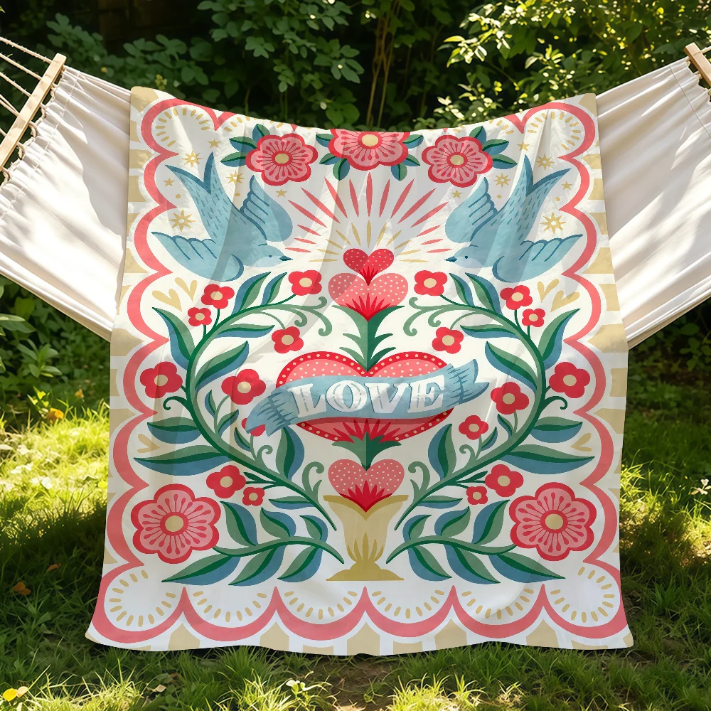 Mexican Folk Art Blanket Suitable For Sofas Beds Offices Cars Outdoor Travel An Ideal Gift For Friends Family