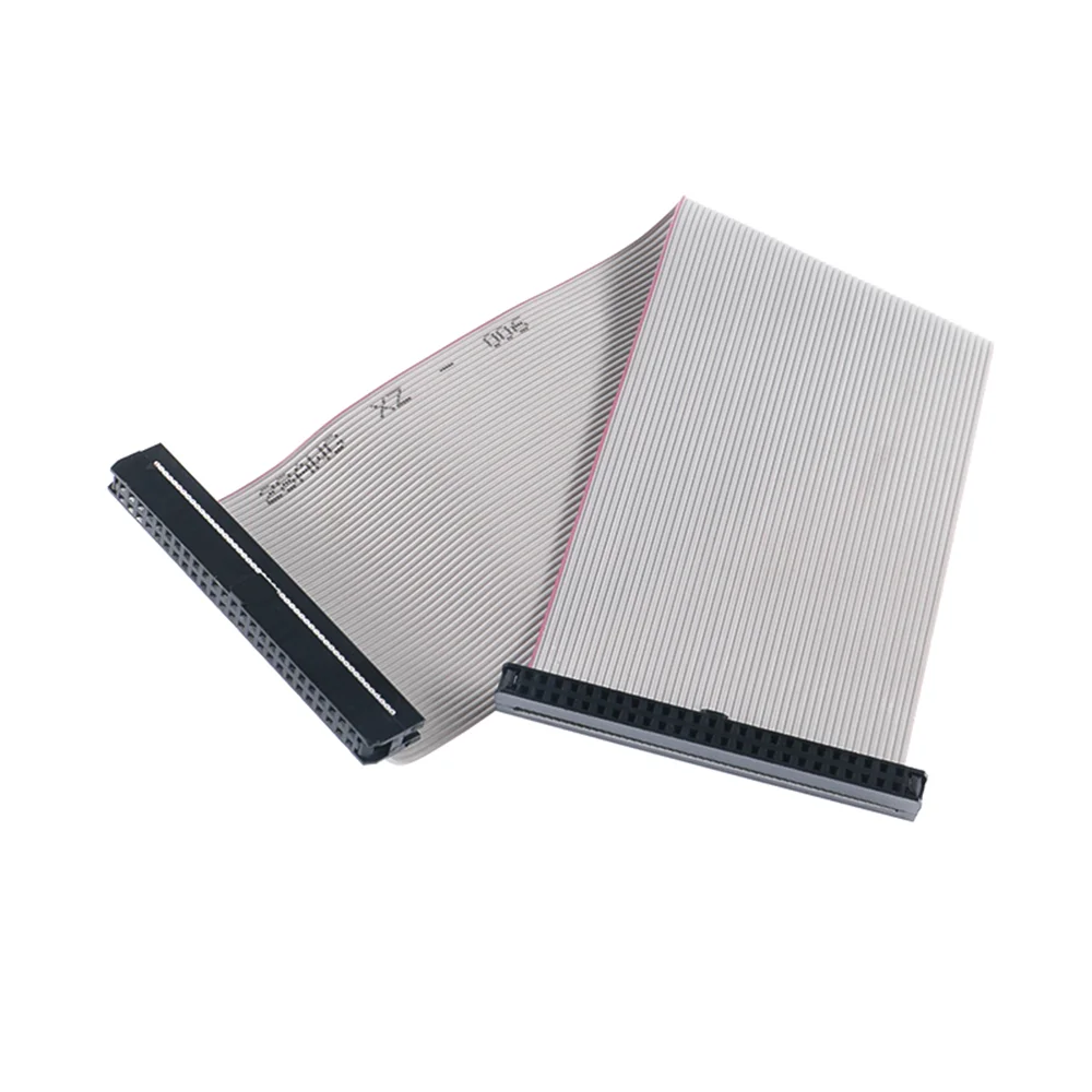 FC2.0 สีเทาสายริบบิ้น JTAG 10 ซม.-1 ม. หัวคู่ดาวน์โหลด 1.0 มม. ระยะห่างระหว่างเส้นสาย IDC 6P-60P เดียวกันทิศทางสำหรับอิเล็กทรอนิกส์