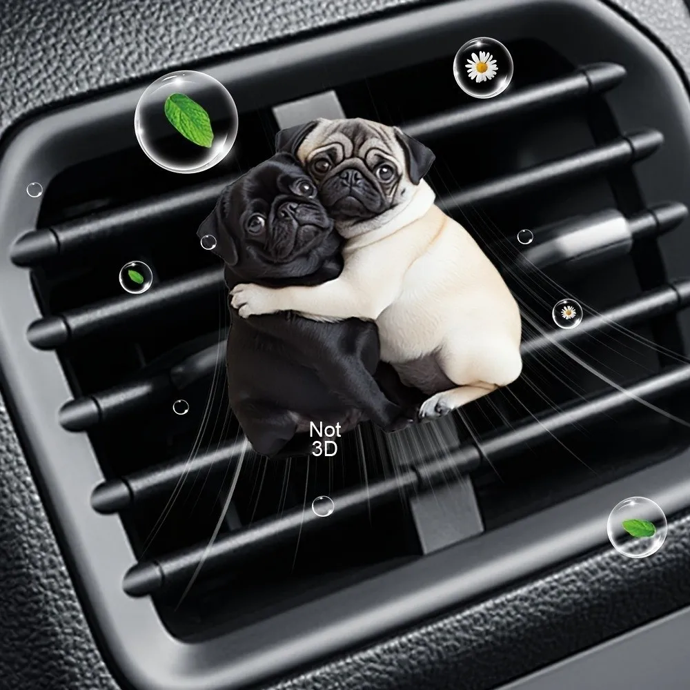 لطيف الصلصال سيارة معطّر الهواء رائحة جديدة متعة نمط الاكريليك العطر الناشر طويلة الأمد 2D الروائح الناشر