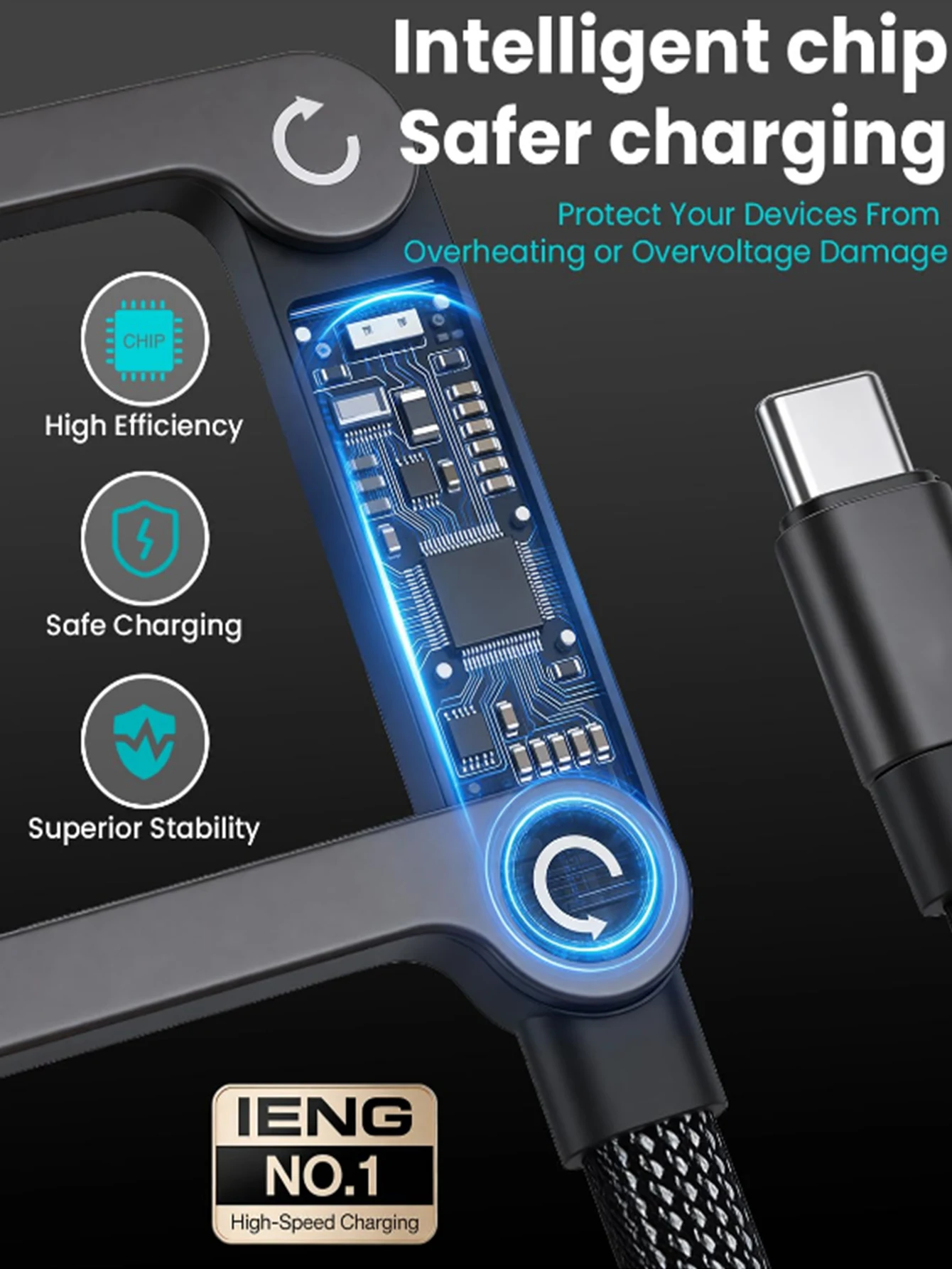New Type of Mobile Phone Charging Cable with Built-in Folding Stand, 90° Bend Design, Allowing You to Charge and Watch Videos at