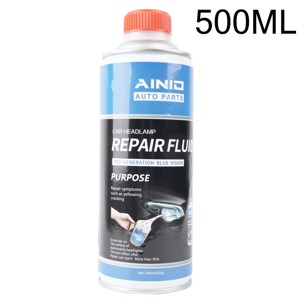 Automotive headlight polishing and repair liquid Car Headlamp Renovation Restoration Cleaning Agent 500ML Automotive repair tool