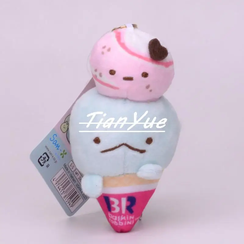 Cute Animal Corner Stuffed Pussy, Ice Cream Cone Version, Criatura Sumikkogurashi, Brinquedos de Natal para Natal, 12cm