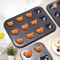 6 12 Even Bear Mold Baking Mold Pan Non-stick  Cute Candy Cake Mold Tool Decoration Biscuit Candy Mold Baking Accessories