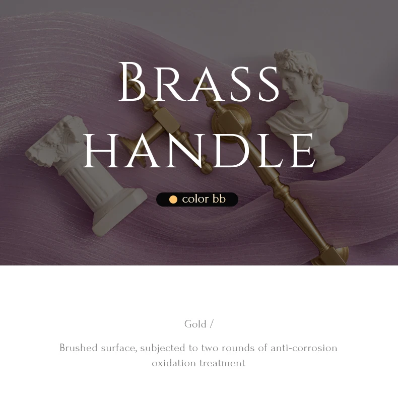 Brushed brass European cabinet handle product image 1