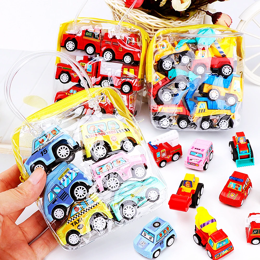 Set of6 Small Car Toys for Kids Birthday Party Guest Gift Giveaway Easter Christmas Carnival Kindergarten Party Favor Prize Pack