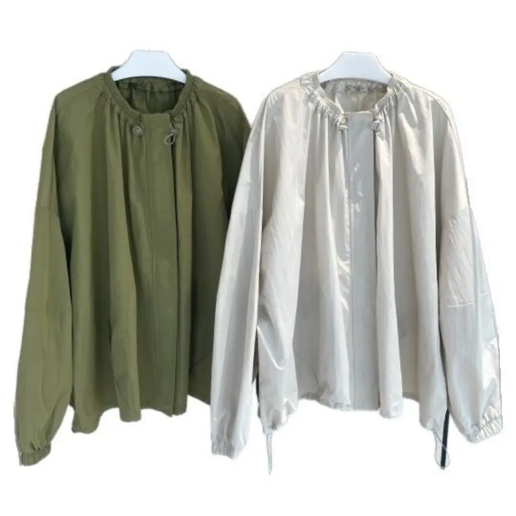 

Женская спортивная куртка Louvre ранней осени в корейском стиле на молнии, свободный силуэт, ветрозащитный повседневный топ для женщин