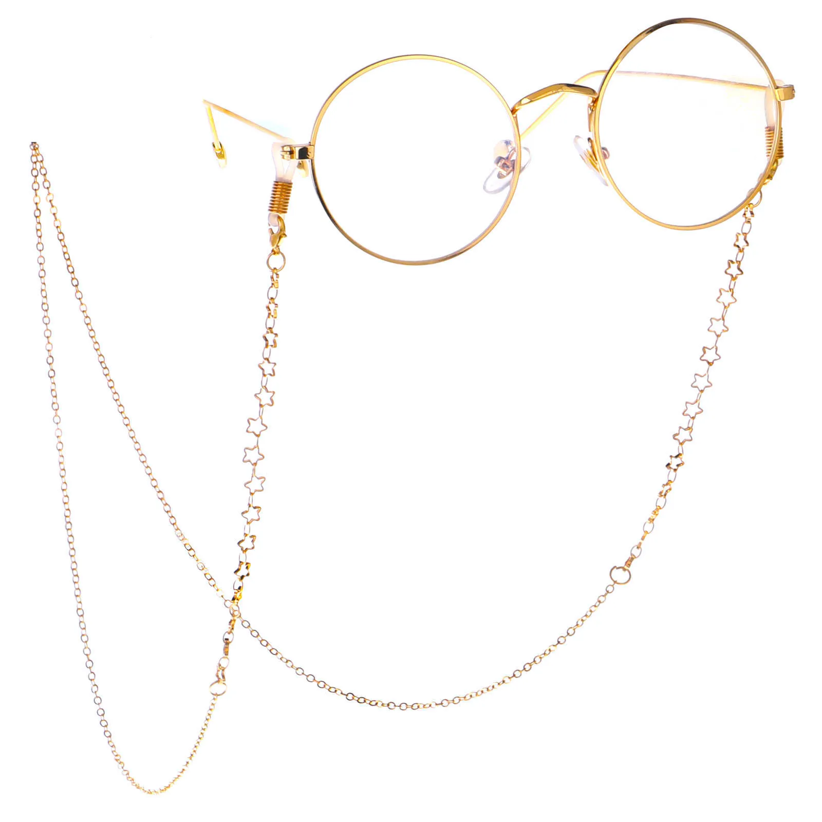 

Fashion Sun Glasses Star Eyeglasses Chain Women Outside Casual Sunglasses Accessory Necklace Gift Mask Hanging Rope