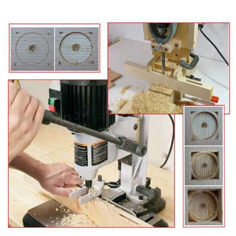 Woodworking Square Hole Drill Bit Set, Mortising Chisel Drill Bit for Wood Mortise