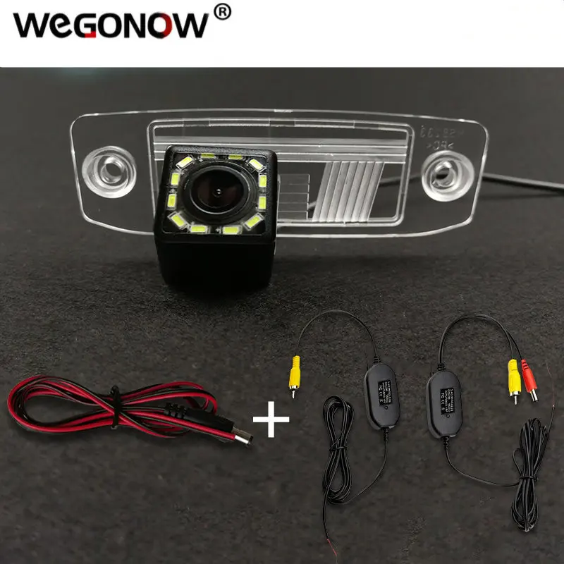 For Kia Sorento Tucson Veracruz Sonata Hyundai Elantra Accent HD Wireless Car CCD Rear Camera Fisheye 4 8 12 led dynamic Night