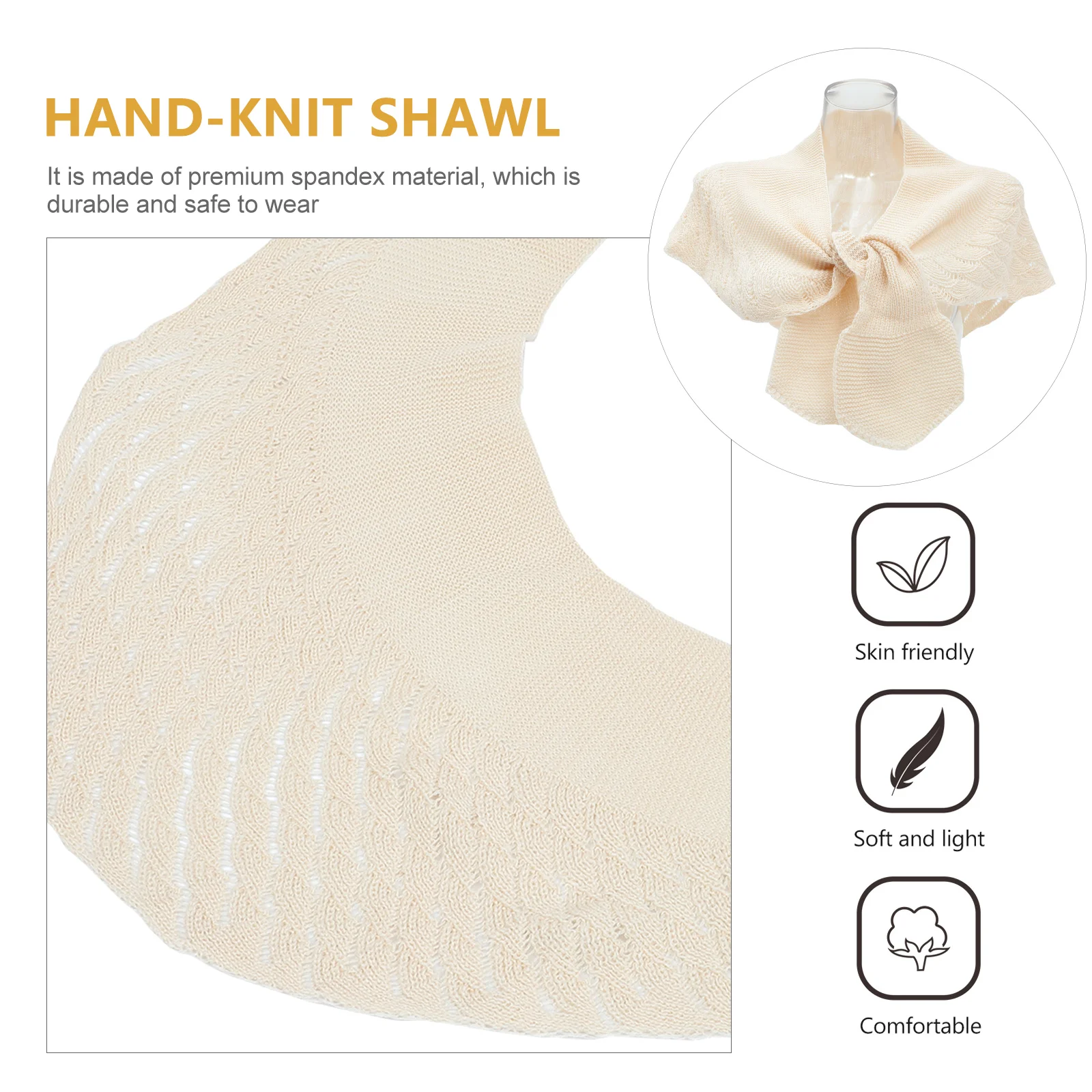 

1pc Cotton Cashmere Scarf Shawl Hand-Knit Fish Pattern Premium Lady Knitting Wrap Sun Protection Warm Gift Dual-Use Durable