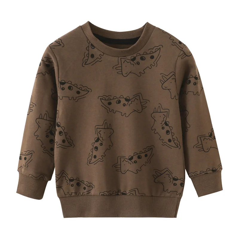 2-7T Hot Selling Autumn Winter Long Sleeve 2 Pcs Sweatshirts + Sweatpants Animals Print Boys Clothing Sets  Children's Outfits