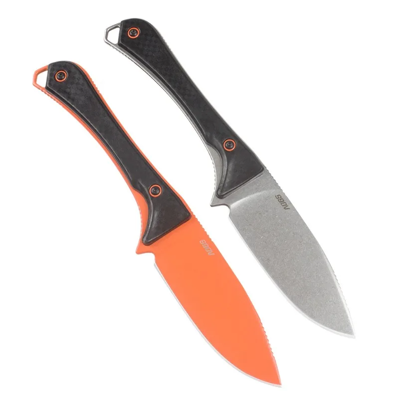 Portable 15201 Outdoor Camping Fixed Knife Portable S90V Blade Nylon Glass Fiber Handles Survival Utility Fruit Knives Tools