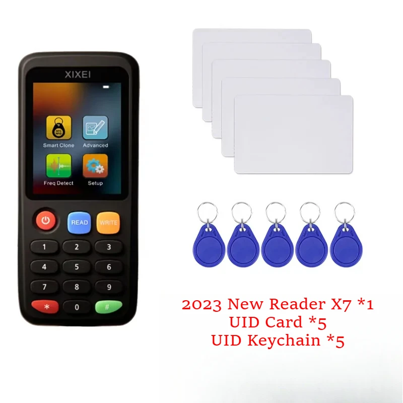 Nieuwe Rfid Smart Card Reader X7 125 khz Badge Copier 13.56 mhz Nfc Decoder Duplicator Ic Id Chip Tag Kloon Ntag213 215 Sleutel Schrijver