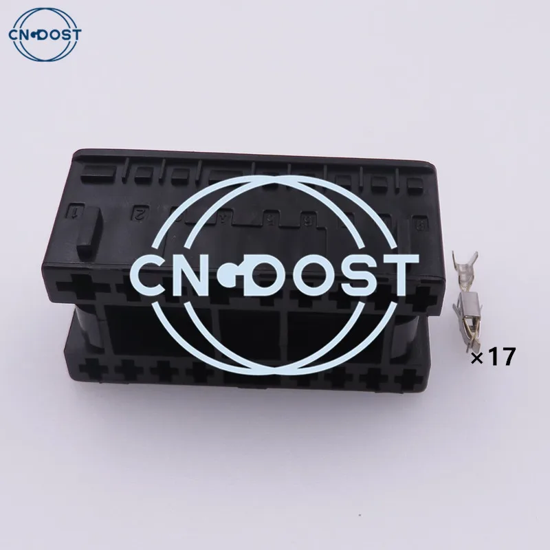 1 Set 17 Pin 1J0 972 999 Automobile Car Headlight Wiring Plug Auto Light Lamp Connector 1J0972999 AC Assembly For VW