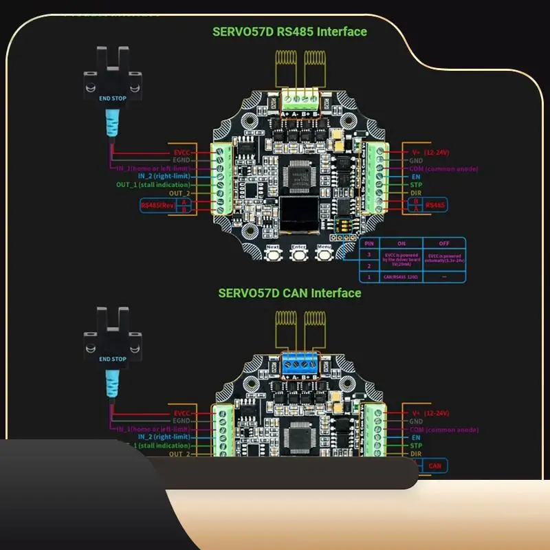 

MKS SERVO57D MB PCBA NEMA23 Closed Loop Stepper Motor Driver CNC 3D Printer For Gen L FOC Quiet And Efficient-T44C