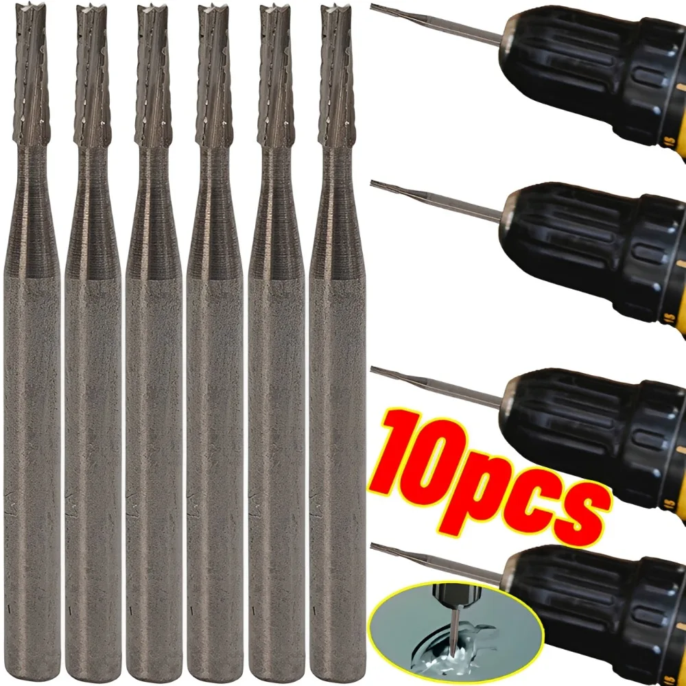 10/1pcs Alloy Car Glass Tapered Carbide Drill Bit for Automobile Windshield Repair Tool Auto Glass Repair Special Drilling Bit