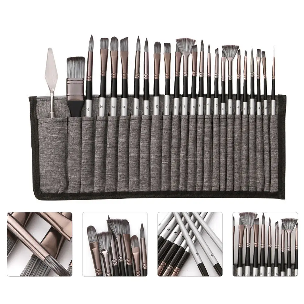 24pcs-artist-grade-nylon-painting-brushes-set-smooth-wood-handle-secure-aluminum-ferrule-watercolor-oil-drawing-kit-beginners