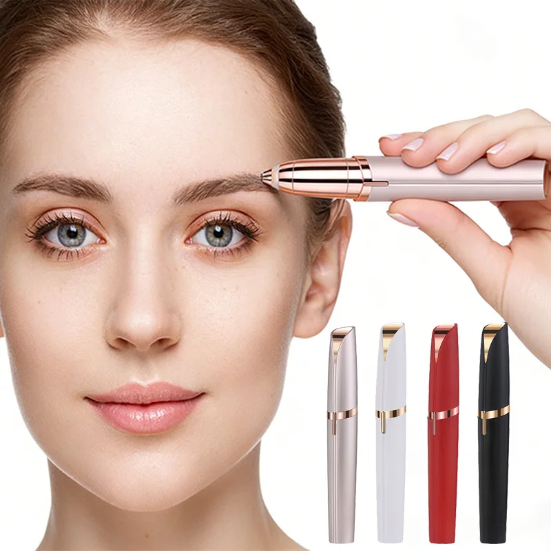 

Portable Electric Eyebrow Trimmer Facial Hair Removing Painless Travel Lipstick Makeup Shaver Lady Epilating Razor for Woman