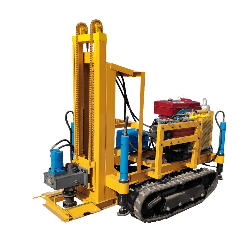 Tracked Hydraulic Water Well Drilling Rig For Construction Site Dewatering With Durable Steel Mast Water Well Rig Manufacturer