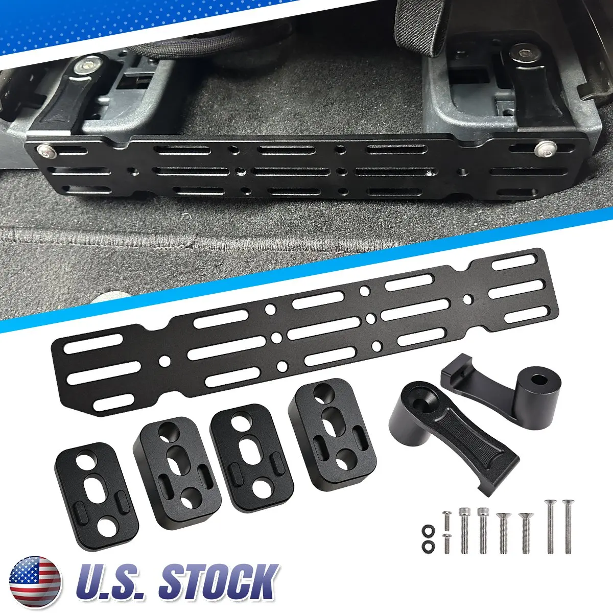 

Multifunctional Mounting Panel Seat Bracket Seat Jack Seat Height Increaser Suitable For 2021+ Ford Mustang Black