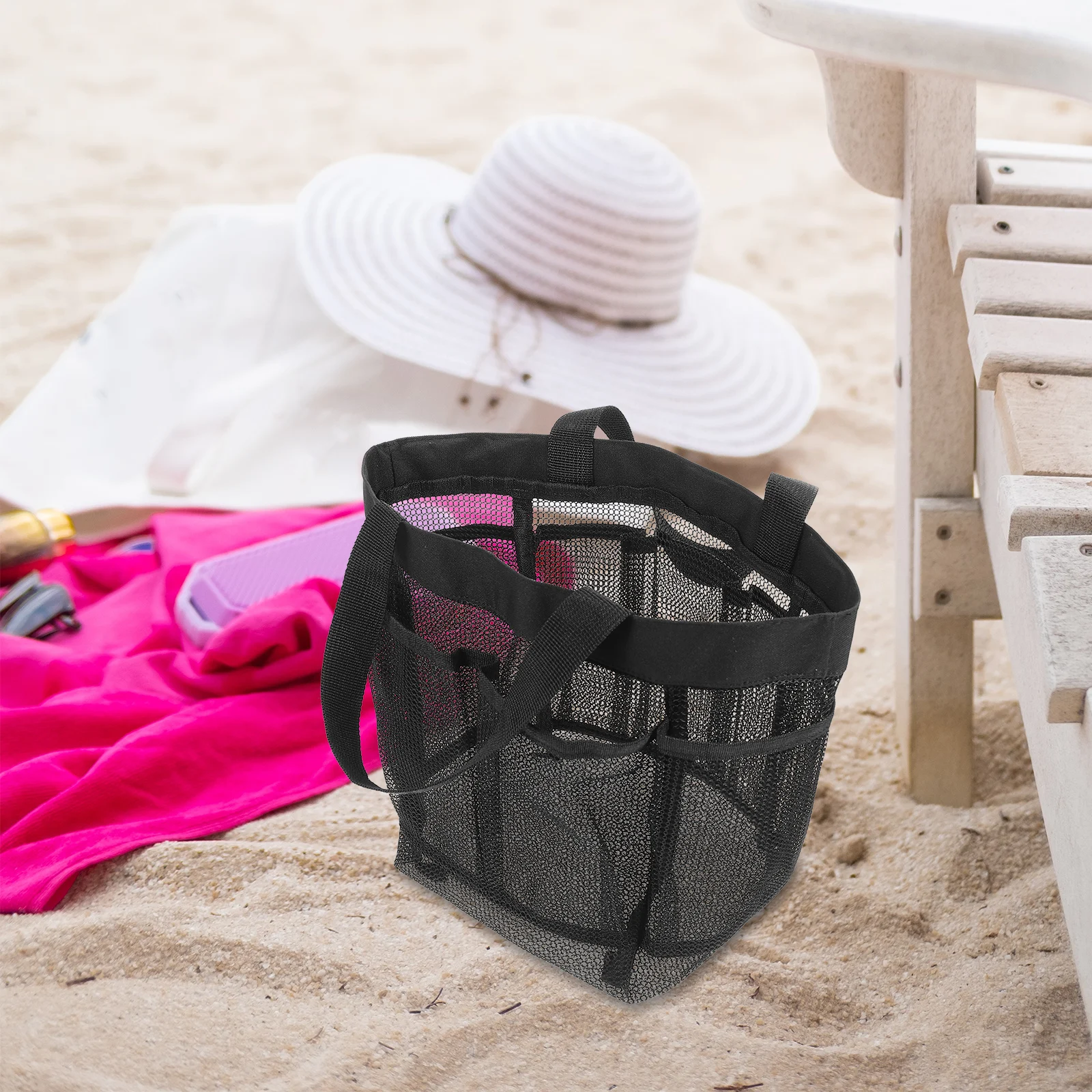 

Large Capacity Mesh Bag Portable Toiletry Bag Odorless Durable Storage Solution Perfect for Travel Gym Dorm Use Outdoor Mesh