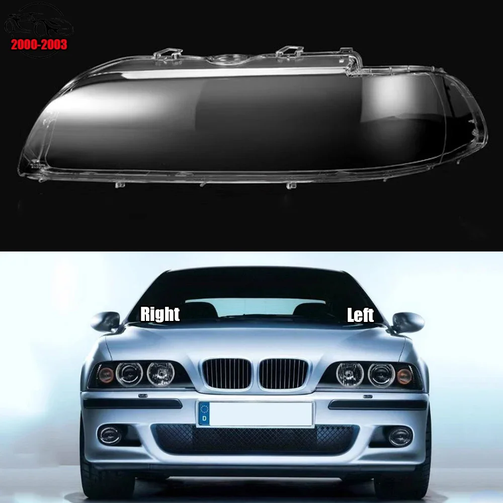 

For BMW 5 Series E39 520i 525i 528i 530i 2000-2003 Headlamp Transparent Lampshade Shell Masks Headlight Cover Lens Plexiglass