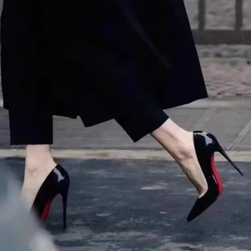 الجانب فارغة حذا فردي للسيدات 2025 الخريف جديد أشار تو خنجر مثير عالية الكعب #3