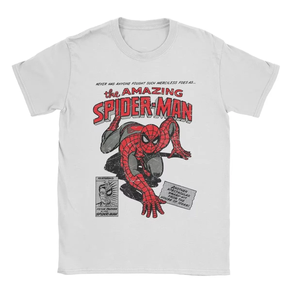 Spider-man Spiderman Movie Retro Comic Men T Shirts Creative Tees Round Neck T-Shirt 100% Cotton Birthday Present Tops image 4