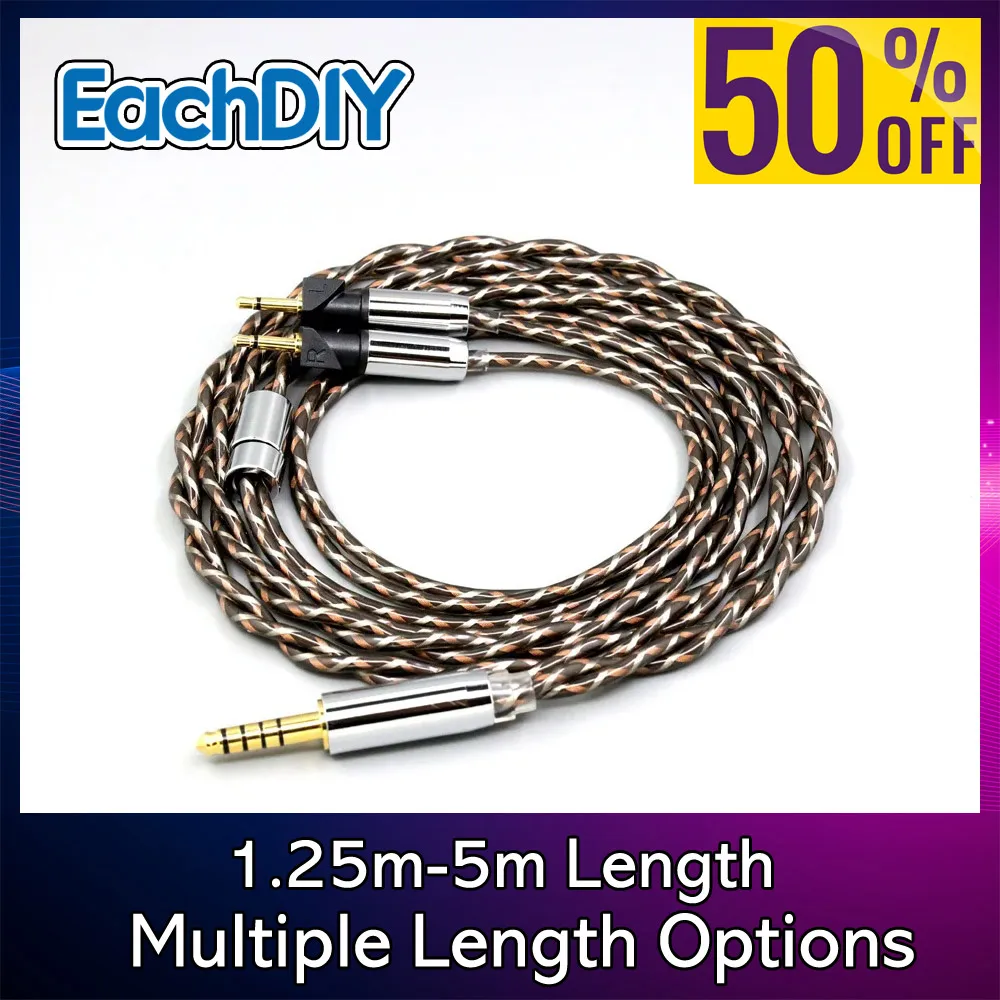 

7n OCC Litz TypeX экранирующий кабель для наушников 25AWG для Abyss Diana v2 phi TC X1226lite 1:1 штырь для наушников 8884