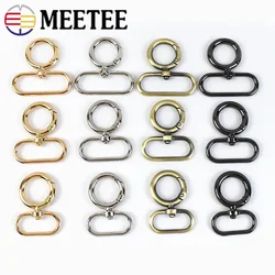 5/10Pcs 15-38mm Oval Spring Buckles Metal Bag Swivel Clasp Dog Collar Ring Clip Buckle Keychain Hook DIY Hardware Accessories