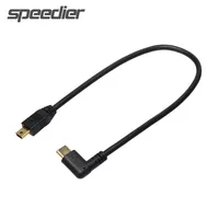 Mini USB & Micro USB Cable 5 Pin Male to Male USB 3.1 Type C Angled OTG Data Cable Adapter Converter Charging Cable Length 25cm