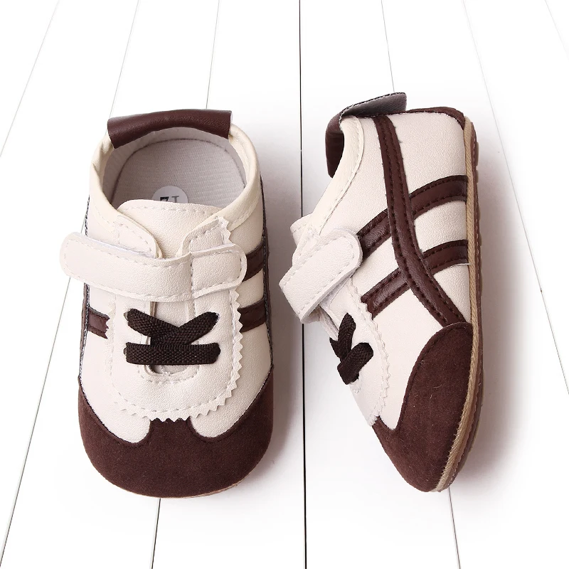 حذاء رياضي للأطفال للربيع والخريف للجنسين مصنوع من مادة البولي يوريثان الناعمة والمضادة للانزلاق TPR أحذية ما قبل المشي للأطفال الصغار من عمر 3 إلى 6 أشهر أحذية الخطوة الأولى 2025 #4