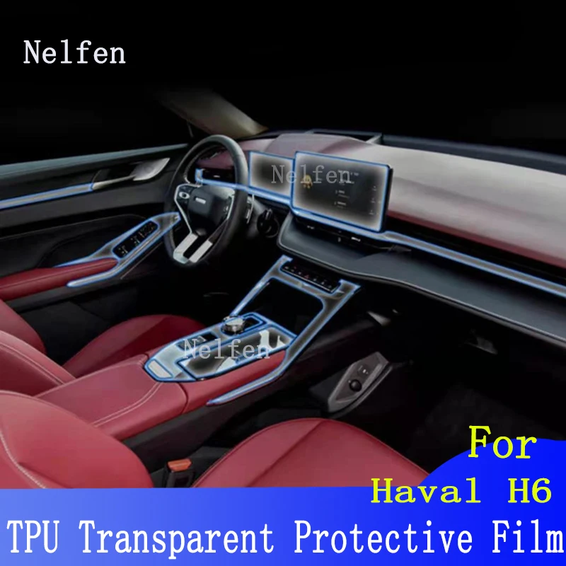 

Car Interior Protective FilmFor Haval H6 2022 Mid-control Center Navigation Screen Instrument Anti-scratch TPU Transparent