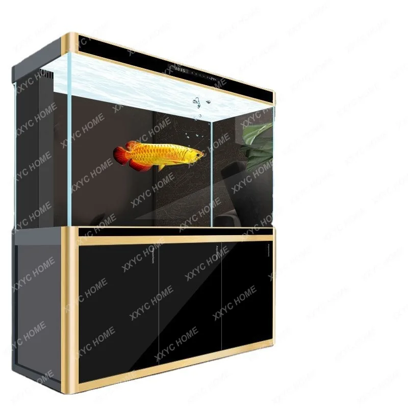 Large Fish Tank Living Room Home Office White Glass Bottom Filter Ecological Change Water Dragon Fish Tank