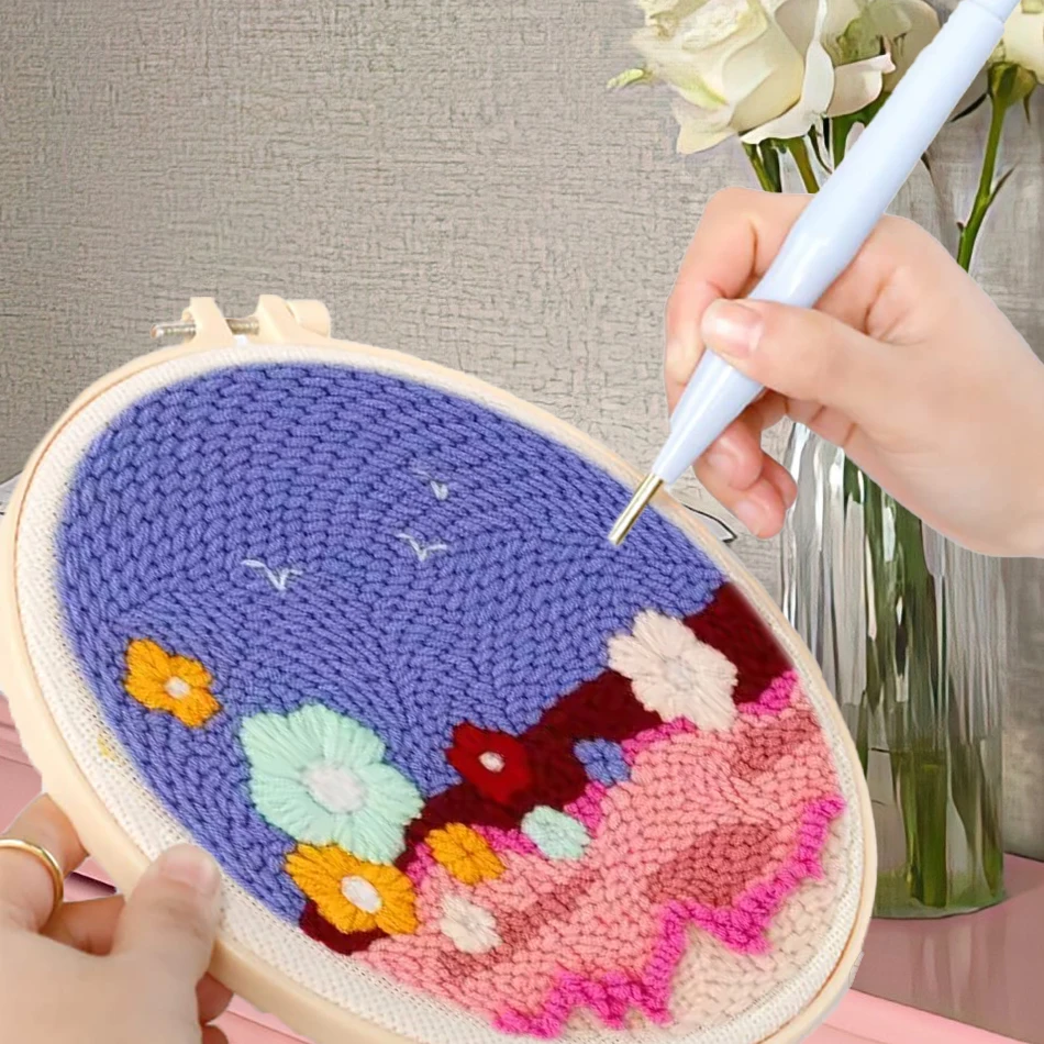 

GATYZTORY punch needle embroidery crafts supplies adults embroidery kit for beginners crafts materials Cross stitch set Hobby