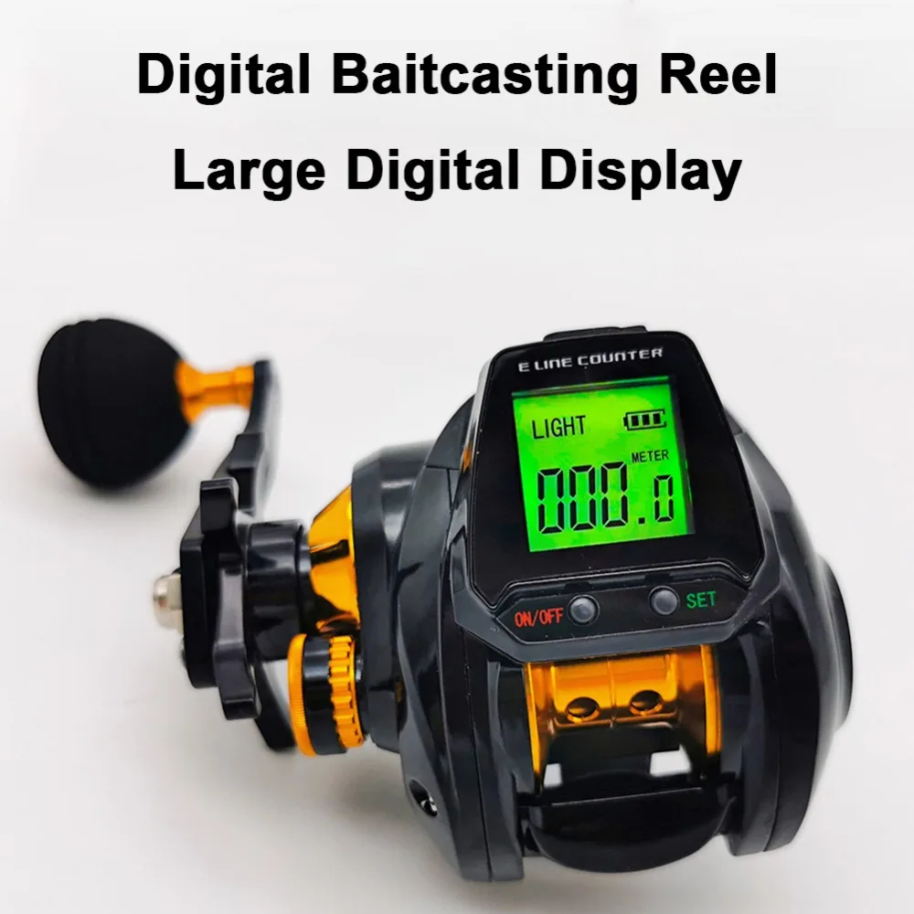 

Hook Reminder Digital Fishing Baitcasting Reel Line Counter 6.3:1 Digital Electric Counting Fishing Reel Left /Right Hand