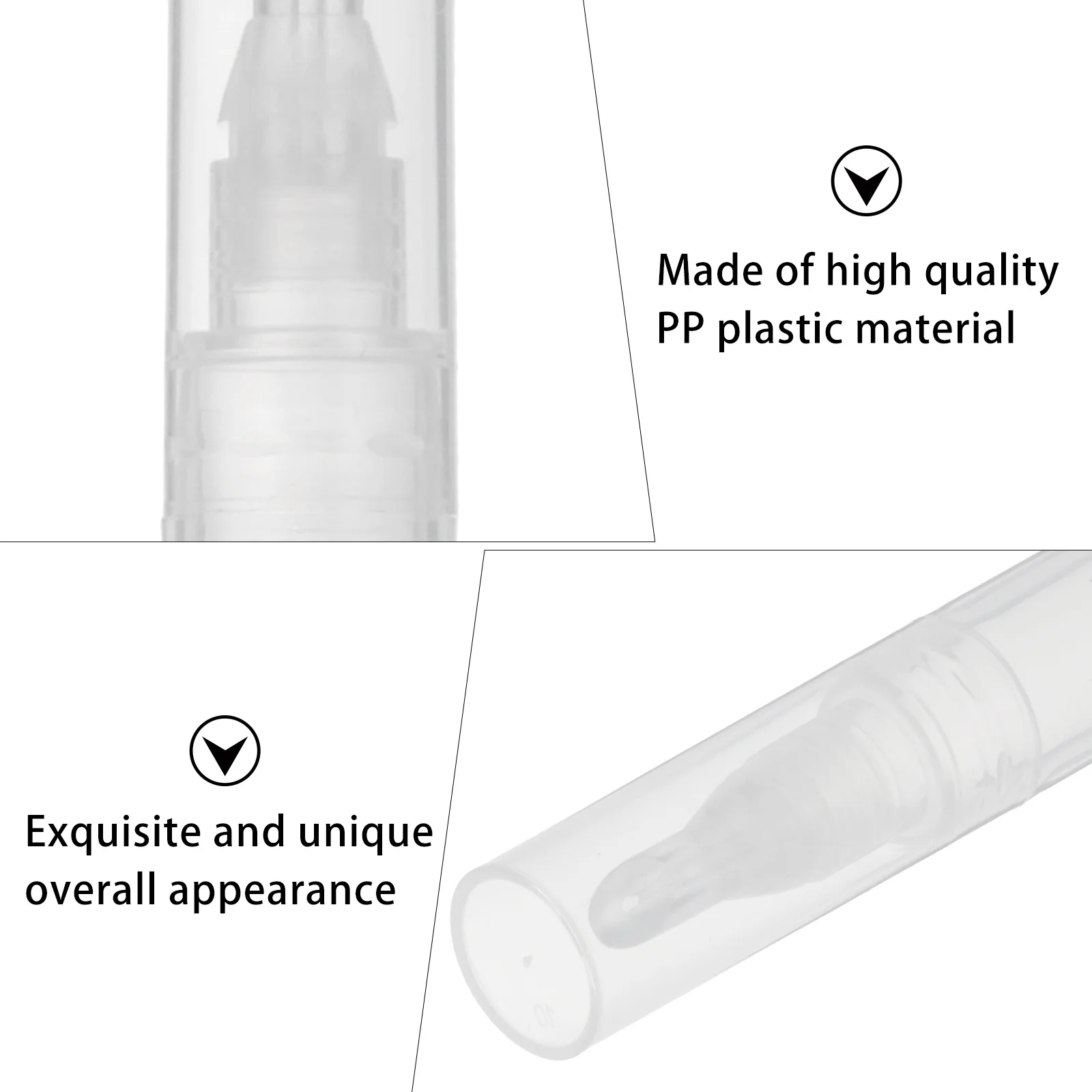 

5pcs 5Ml Empty Gloss Bottles Assorted Colors Refillable Lightweight Durable Lip Gloss Tubes Small Lip Color Containers For Diy