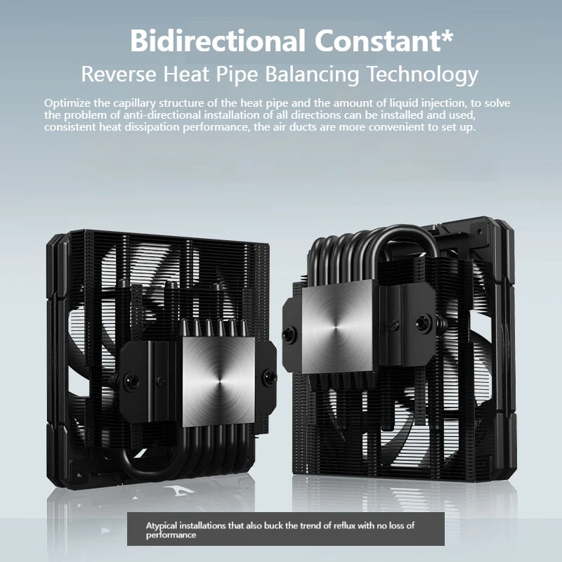 ID-COOLING IS-67-XT 67 مللي متر ارتفاع 6 أنابيب الحرارة مشعاع الضغط السفلي 12 فولت 4PIN PWM 120 مللي متر مروحة إنتل LGA1700/1200/115X AMD AM4/AM5