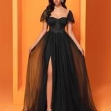 

Eeni шифоновое длинное утягивающее вечернее платье с разрезом Fi Tail для церемонии ветра, новое платье Sal с низкой талией для женщин, пар