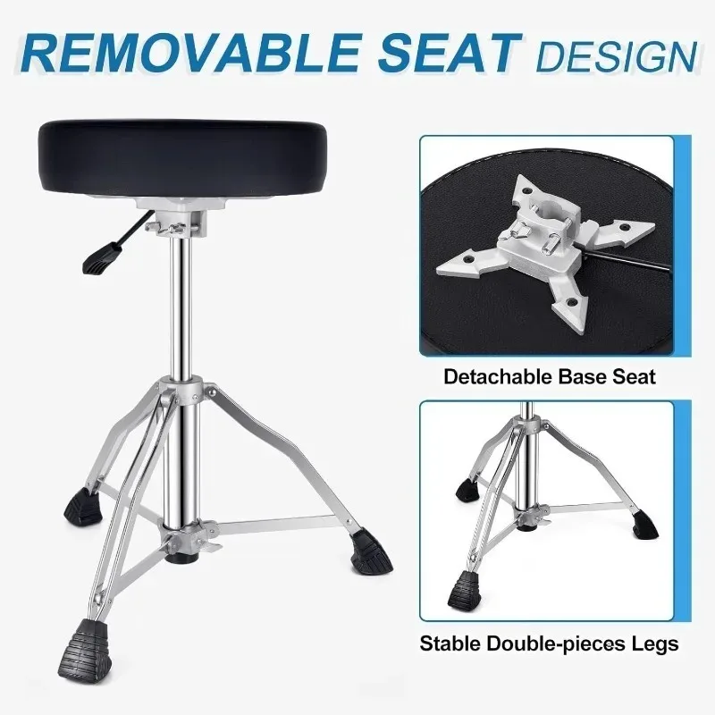 Cylinder Round Drum Stool Professional Minimalist Saddle Lift Jazz Rotating Fixed Drum Stool Percussion Instruments Accessories