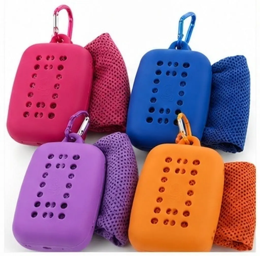 4Pcs Fast Drying Cooling Towel Skin Friendly Sweat Absorbing Travel Towel for Fitness Swimming Beach Camping Outdoor Use