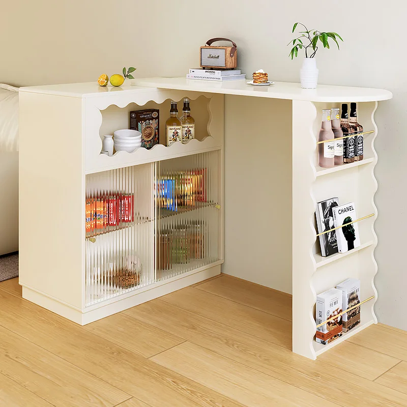 

Барный стол для дома, складной, с интегрированной перегородкой и местом для хранения, для гостиной, малогабаритной квартиры, островной столик