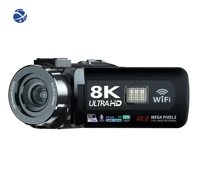 48MP Video Camera 8K Vlogging Camcorder For Youtube Live Stream WIFI Webcam Night Vision 16X Zoom Photography Digital Recorder