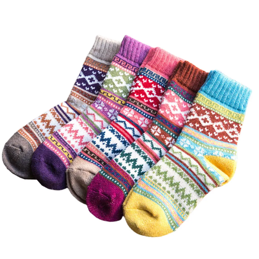 

Thickened Warm Wool Socks For Women Winter Outdoor Use Fashion Long Tube Socks Breathable Soft Anti-Cold Ideal Party