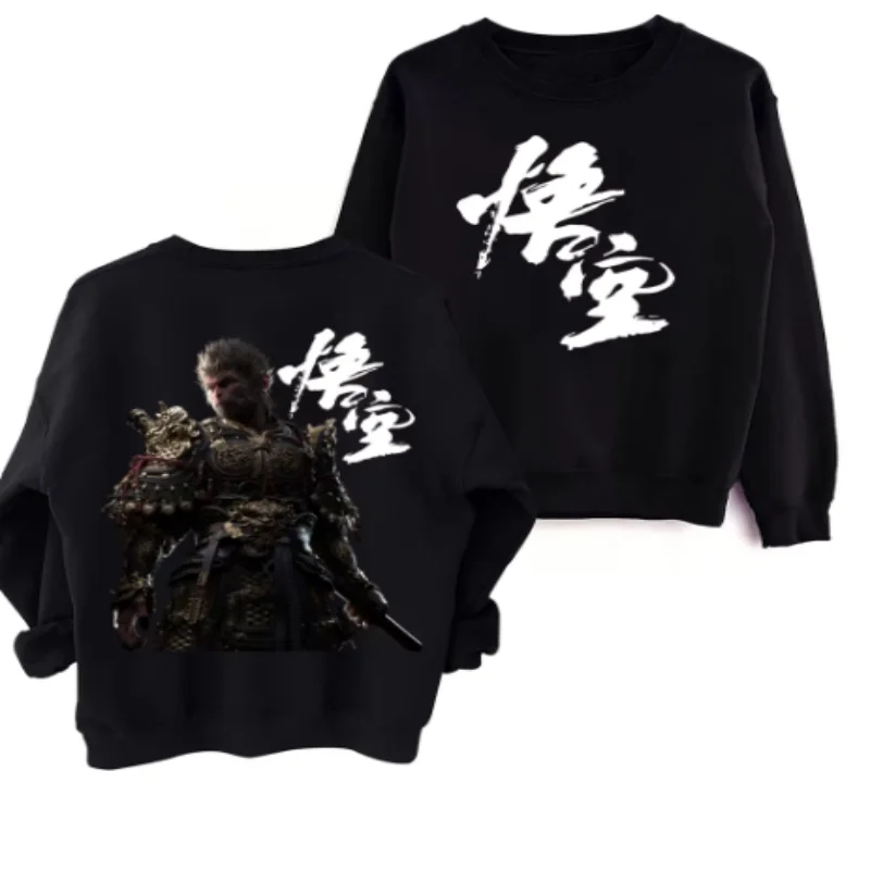 Wukong 2024 Herfst/Winter Heren Ronde Hals Capuchon Casual Trui Saint 3d Geprint Ronde Hals Heren Lange Mouwen Herenkleding