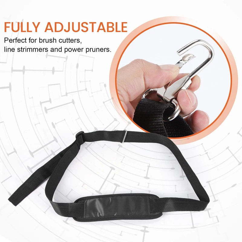 

Strimmer Shoulder Harness Strap For Brush Cutter And Trimmer With Carry Hook