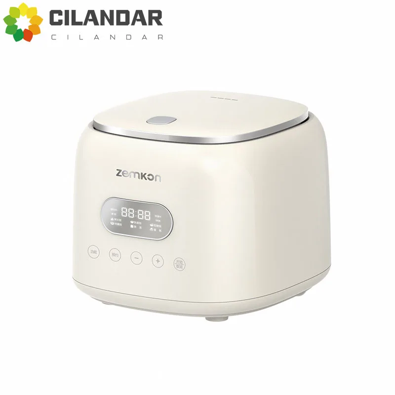 طباخ أرز كهربائي ألماني ZEMKON سعة 2.5 لتر، من الفولاذ المقاوم للصدأ، بدون طلاء، مناسب لـ 3-4 أشخاص، منزل صغير، أرز وحساء سبتمبر