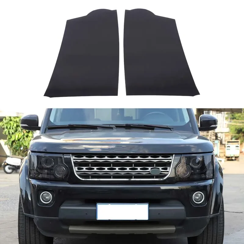 2Pcs TPU black For Land Rover Discovery 4 LR4 2010-2016 car headlight film sticker car exterior modification accessories