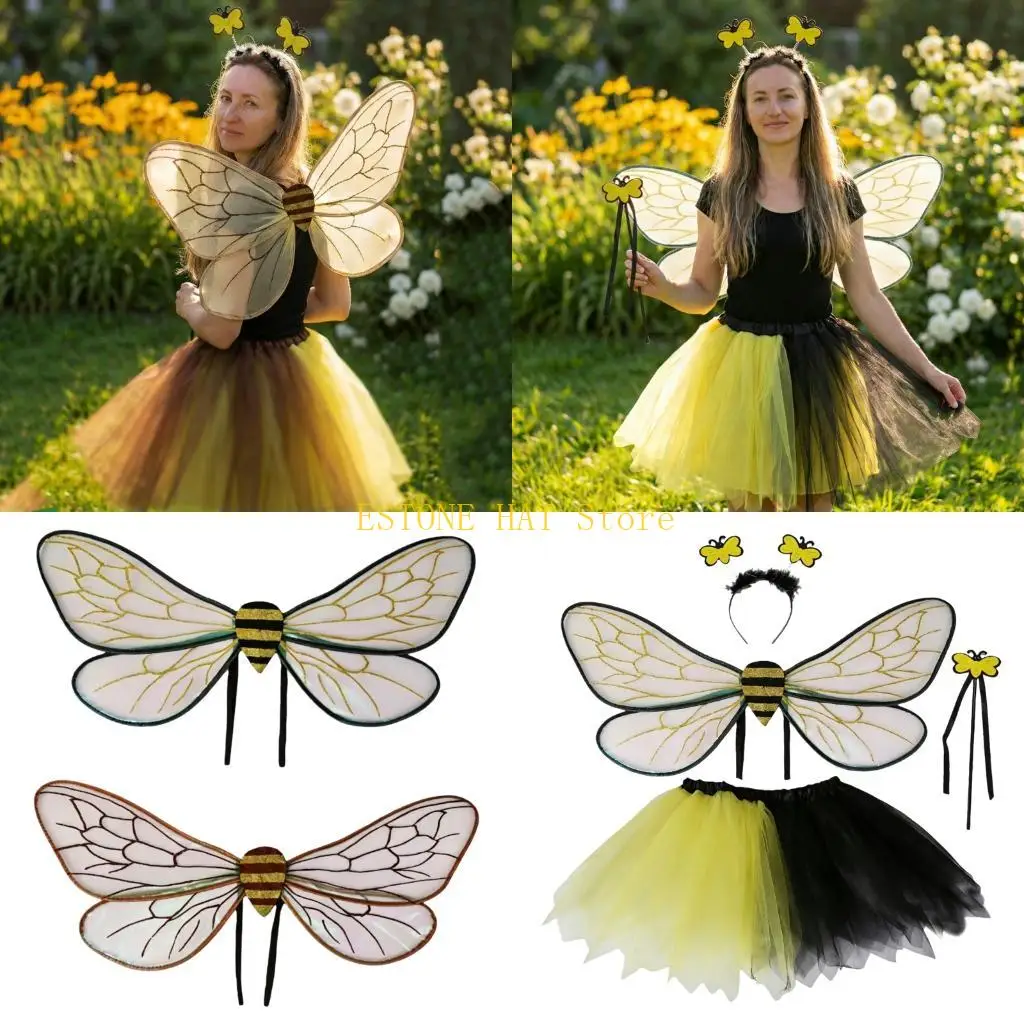 

49MF костюм пчелы, костюм пчелы, комплект костюмов для Хэллоуина, аксессуары для костюмов для косплея