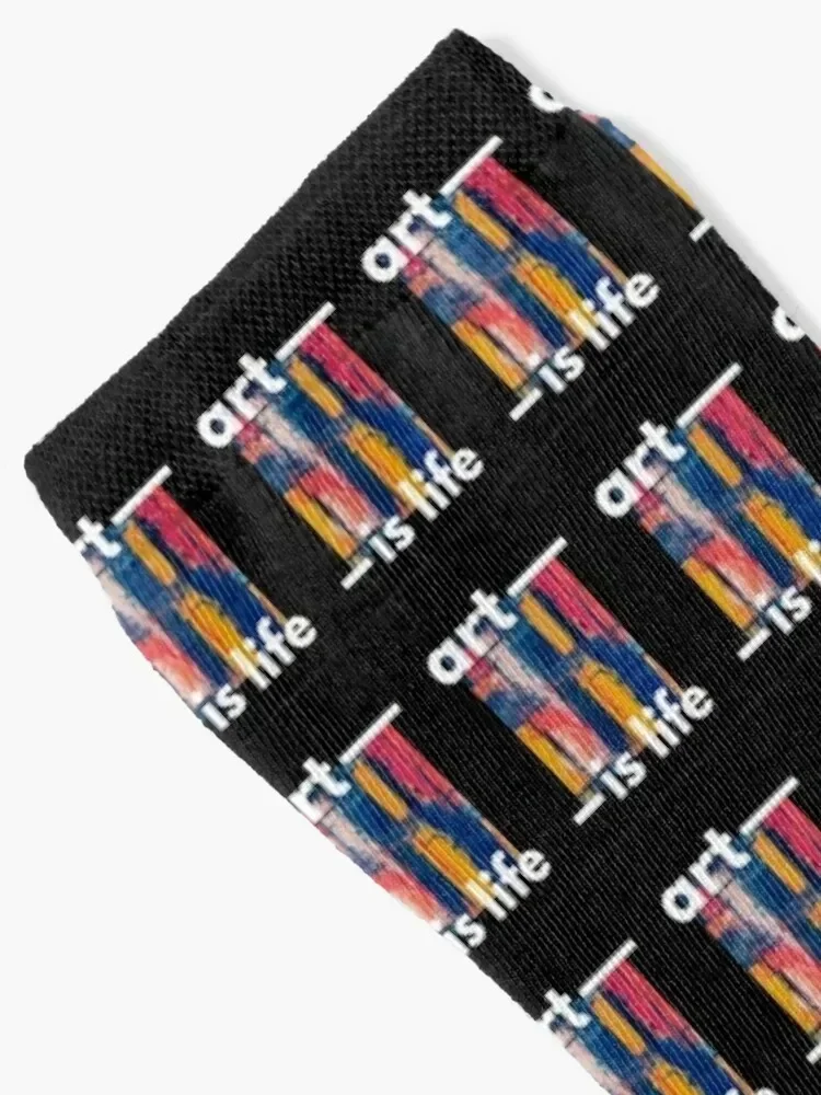 Art is life Socks hiking Christmas cartoon gym Men's Socks Women's